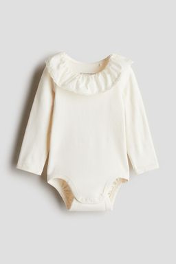 H&M - Girls White Colla Cotton Bodysuit