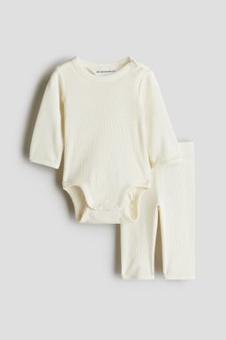 H&M - Boys White 2-Piece Silk Jersey