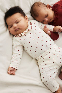 H&M - Girls Beige 2-Piece Cotton Jersey