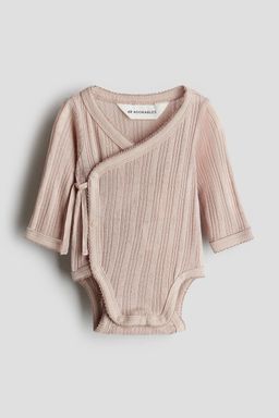 H&M - Girls Beige Pointelle-Jersey Bodysuit