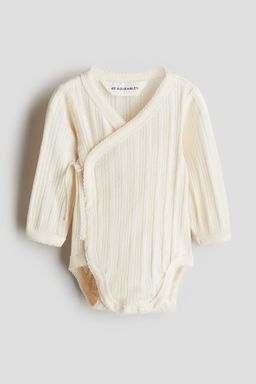 H&M - Girls White Pointelle-Jersey Bodysuit