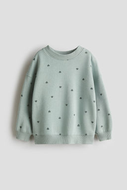 H&M - Girls Green Brushed-Inside Sweatshirt