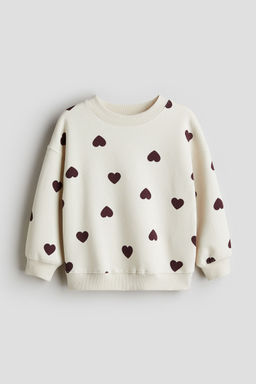 H&M - Girls Beige Brushed-Inside Sweatshirt