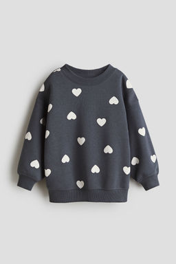 H&M - Girls Grey Brushed-Inside Sweatshirt