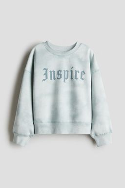 H&M - Girls Turquoise Motif-Detail Sweatshirt