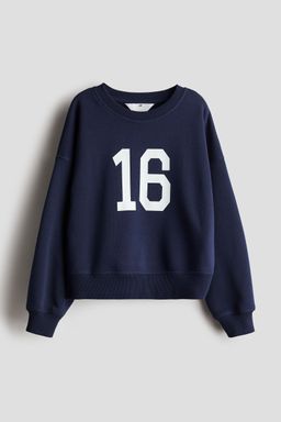 H&M - Girls Blue Motif-Detail Sweatshirt
