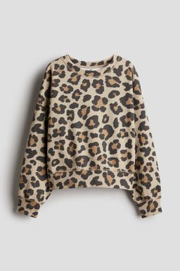 H&M - Girls Beige Motif-Detail Sweatshirt