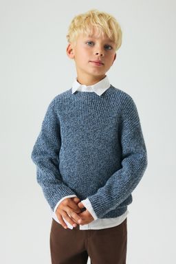 H&M - Boys Blue Rib-Knit Cotton Jumper