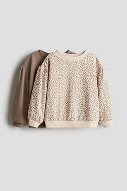 H&M - Girls 2-Pack Puff-Sleeved Sweatshirts
