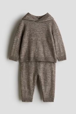 H&M - Boys Brown 2-Piece Fine-Knit