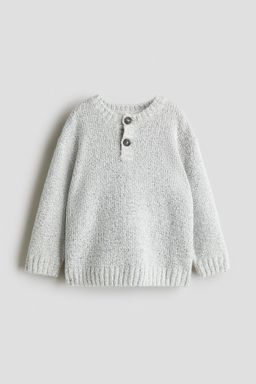 H&M - Boys Grey Henley Jumper