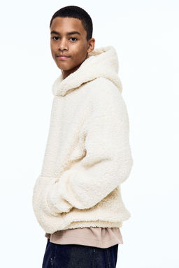 H&M - Boys Beige Teddy Hoodie