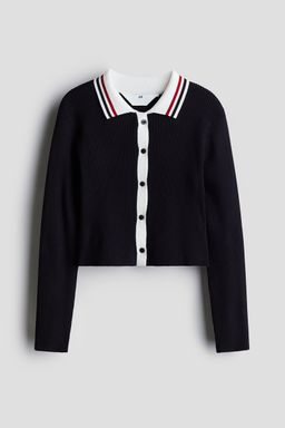 H&M - Girls Blue Rib-Knit Cardigan