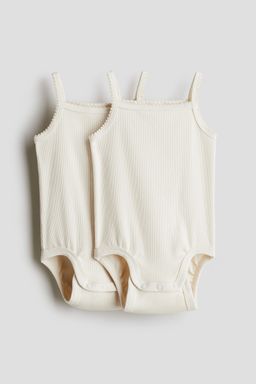 H&M - Girls 2-Pack Pima Cotton Jersey Bodysuits
