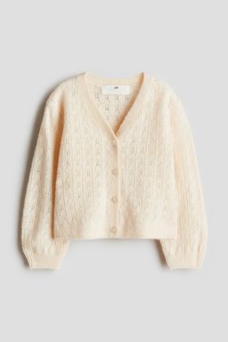 H&M - Girls Orange Pointelle-Knit Cardigan