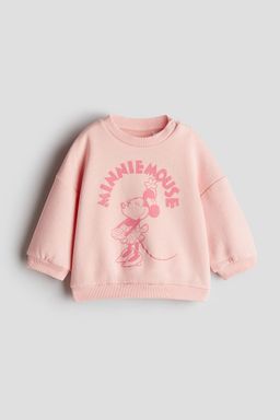 H&M - Girls Pink Print-Motif Sweatshirt