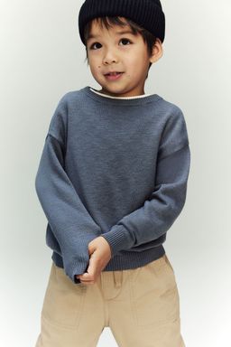 H&M - Boys Grey Loose-Fit Cotton Jumper