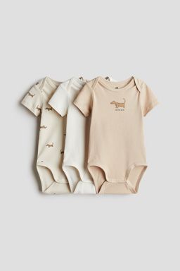 H&M - Boys 3-Pack Cotton Envelope-Neck Bodysuits