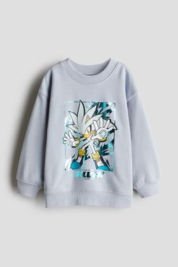 H&M - Boys Grey Print-Motif Sweatshirt