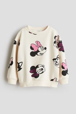 H&M - Girls White Printed Sweatshirt