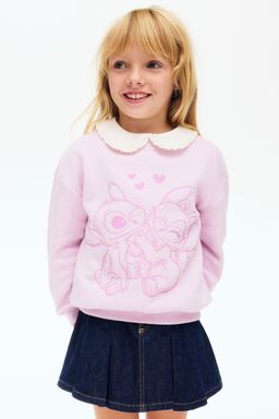 H&M - Girls Purple Printed Sweatshirt