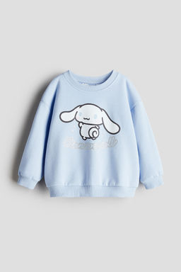 H&M - Girls Blue Printed Sweatshirt