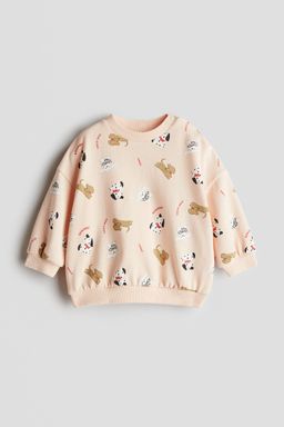 H&M - Girls Orange Printed Cotton Sweatshirt