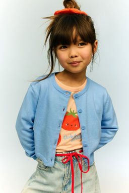 H&M - Girls Blue Cotton Cardigan