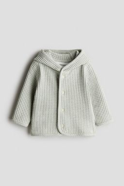 H&M - Boys Green Waffled Cotton Cardigan