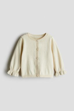 H&M - Girls Beige Cotton Cardigan