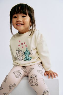 H&M - Girls White Printed Brushed-Inside Sweatshirt