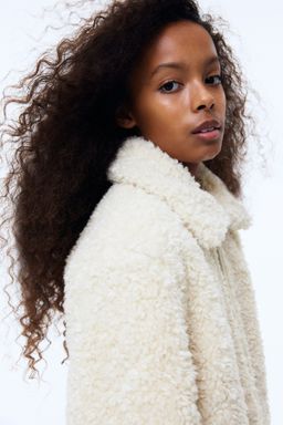 H&M - Girls Beige Teddy Jacket