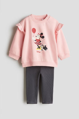 H&M - Girls Grey 2-Piece Printed