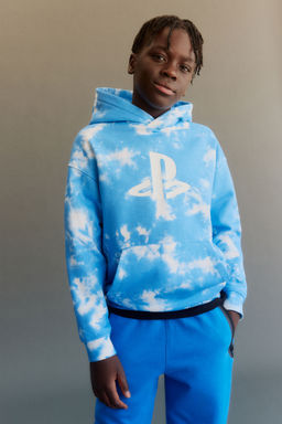 H&M - Boys Blue Printed Hoodie