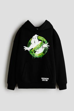 H&M - Boys Black Printed Hoodie