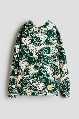 H&M - Boys Green Printed Hoodie