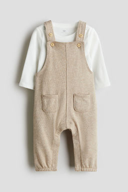 H&M - Boys Beige 2-Piece Cotton