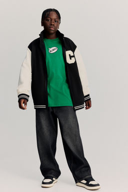 H&M - Boys Black Loose-Fit Track Jacket