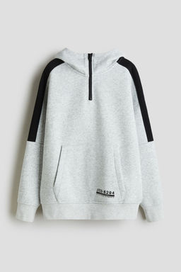 H&M - Boys Grey Brushed-Inside Zip-Top Hoodie
