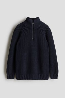 H&M - Boys Blue Half-Zip Jumper