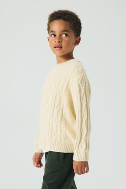 H&M - Boys Beige Cable-Knit Jumper