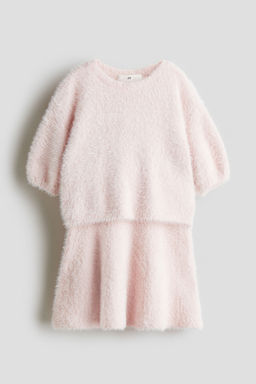H&M - Girls Pink 2-Piece Fluffy-Knit