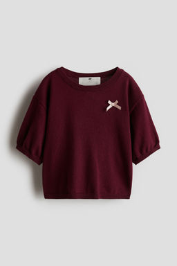 H&M - Girls Red Short-Sleeved Jumper