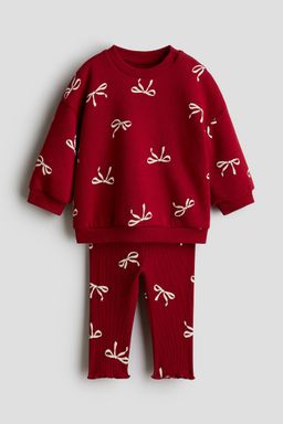 H&M - Girls Red 2-Piece Printed