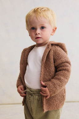 H&M - Boys Beige Wool-Blend Boucle Cardigan