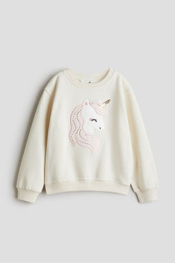 H&M - Girls Beige Sweatshirt