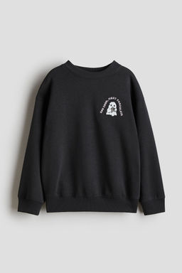H&M - Girls Grey Motif-Detail Sweatshirt
