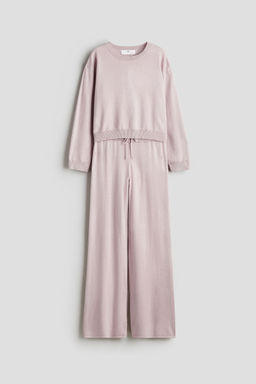 H&M - Girls Pink 2-Piece Fine-Knit