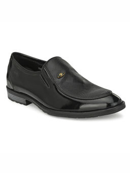 Hitz - Men's Black Leather Slip On Party Wear Shoes