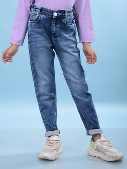 CRIMSOUNE CLUB - Girls Blue Skinny Jeans